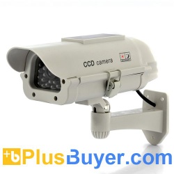 Ultra Realistic Dummy Camera with Red Blinking LED - Solar Powered