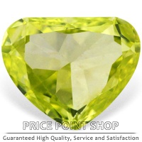 0.09 ctw VVS1 Clarity Heart Shaped Canary Yellow Loose Real Solitaire Diamond.
