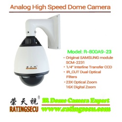 Analog Outdoor High Speed Dome Camera For CCTV Security System In Community