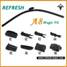 Multiclips Wiper Blades with 8 adaptors together