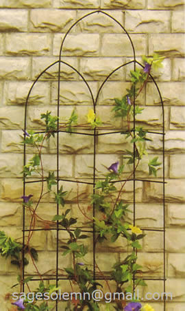 wrought iron decorative garden trellis