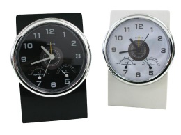 Table alarm clock with thermometer and hygrometer