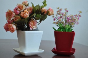 Highlight White Square High quality Decorative Plant Pots in 90*55 mm