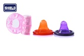 Health Safe Latex Vibration Condoms Pink Orange With Strawberry Flavored Condoms