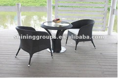 Bistro Set 1) SGS standard PE rattan 2) Colorfast and waterproof materials 3) Powder coated Alu. tube 4) On time delivery