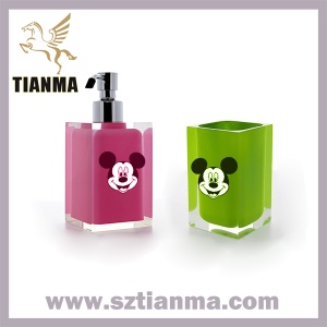 Colorful acrylic / resin hand pump lotion soap dispenser