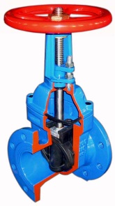 Rising stem resilient soft seated gate valve BS Stand