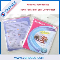 1/16 fold disposable seat cover / household paper/ toilet paper for airport; restaurant; hotel; hospital