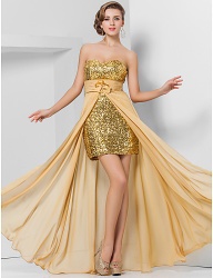 Sheath/Column Sweetheart Floor-length Chiffon And Sequined sequin dresses plus size