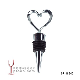 wholesale; 6PCS/Lot; Zinc Alloy ; heart shaped; Wine bottle stopper;