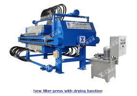 Drying filter press