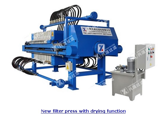 New filter press with drying function