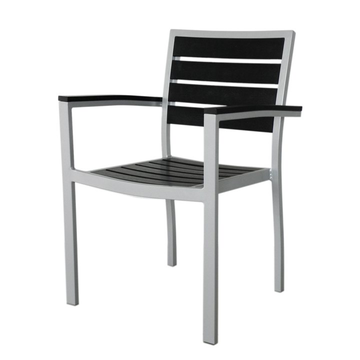 outdoor wood furniture with aluminum frame,available in black
