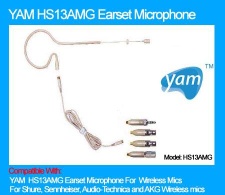 YAM H13AMG Earset Microphone for Wireless Microphone - H13AMG