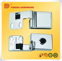 High quality GB zinc alloy one way glass hinge/display cabinet glass hinge (YD-132)