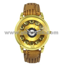 New Design Unisex Ladies Men leather wrist watch