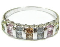 Cubic Zirconia Ring with Multi Stone Set