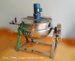 Tilting  jacketed kettle with  agitator