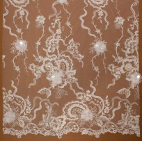 Charming Sequin Flowering Lace Fabric wholesale