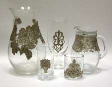 Pewter & Glass combined Gifts, Tableware, Kitchenware, Home Decorations.