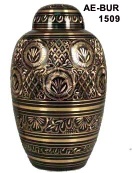 Radiance Engraved Brass Cremation Urn !