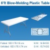 5'ft Blow-Molding Folding Table