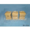 Set of 3 Bamboo canisters with plastic liner