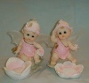 Poly Baby angel candle holder - K09-26310B