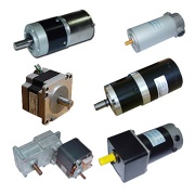 permanent magnet DC motors, PMDC motors with gear boxes, AC and AC gear motors, synchronous - MOTOR