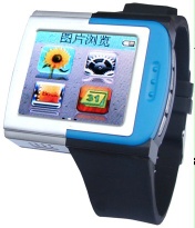 MP4 watch with mp3 photoframe clock