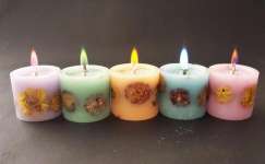 color flame candle