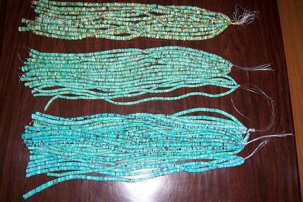 Big size turquoise heishi beads