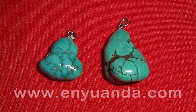 Natural turquoise nuggets pendants