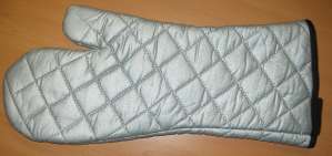 Silver coated oven mitt