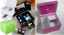 Leather cosmetic boxes