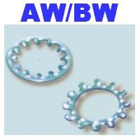 Toothed Internal, External Lock Washers - AW, BW