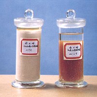 The sample of strongly acidic ion exchange resin