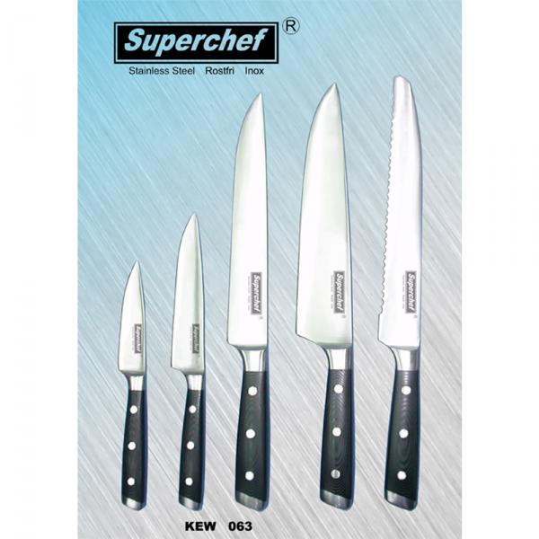 5-pc Knife Set | Micarta Triple Rivet Handle!!salesprice