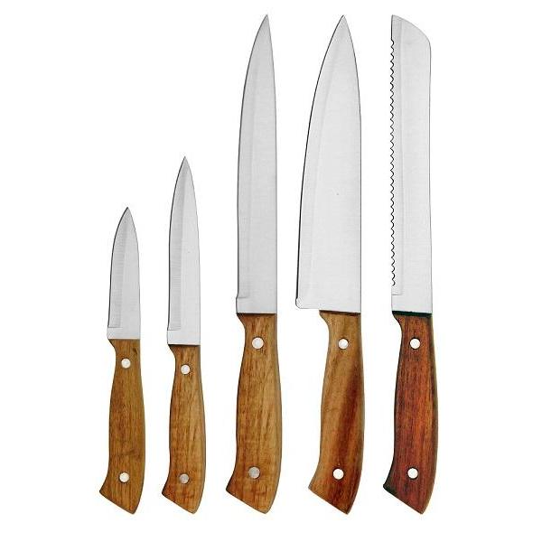 5-pc Kitchen Knife Set | Acacia Wood Handle!!salesprice